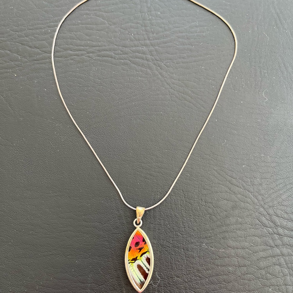 Butterfly wing necklace!
